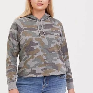 Torrid Heathered Grey Midi Hoodie 2X